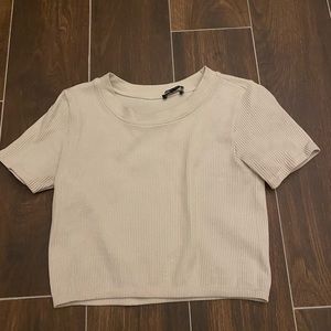 Zara seamless tee cream